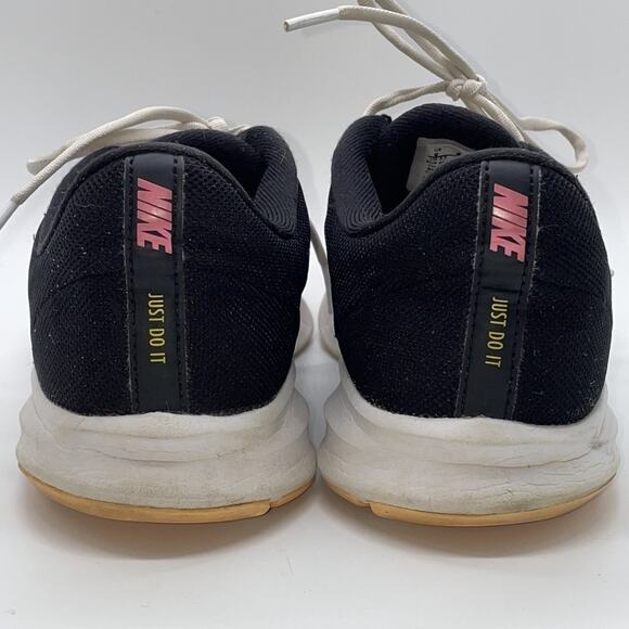 Nike Downshifter 9 Running Athletic Shoes Black Pink Yellow Floral Swoosh Size 9 - Picture 9 of 11
